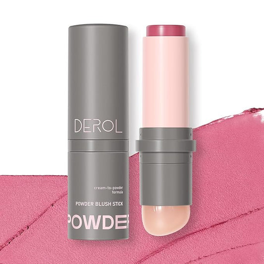 Cream to Powder Blush Stick, Built-In Jelly-like Silicone Makeup Applicator, Buildable & Blendable, Multi-use Blush Makeup Stick for Cheeks, Lips and Eyes, 01 BREAKFAST IN BED