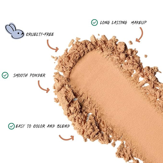3in1 Face Contour Palette Powder, Face Bronze Powder Bronzer Palette, Sculpting Contouring Makeup Palette with Brush, Coffee Brown Contour for Warm Tone Skin, Natural High-Pigmented Blendable