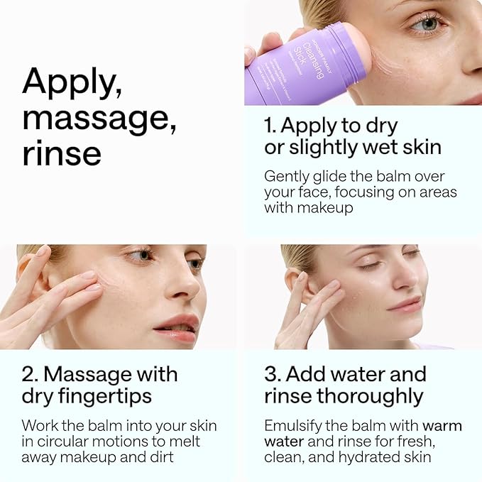 Cleansing Gel Makeup Remover Stick - Melt Cosmetics with Travel Size Facial Cleanser for Sensitive Skin - Cleansing Balm - Clean Makeup Travel Face Cleanser Balm - Paraben, Sulfate Free