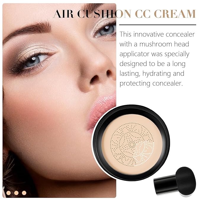2024 New Mushroom Head Air Cushion CC Cream - Long-Lasting Matte Waterproof Moisturizing Concealer Beauty (Brighten)