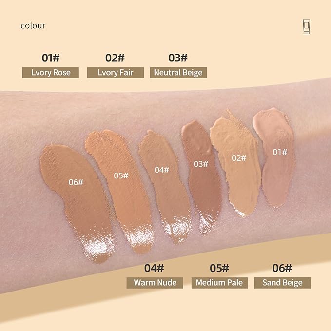 LAMUSELAND BB Cream Foundation, Full Coverage Hydrating Oil-Free Tinted Moisturizer Cream, Color Correcting Long-lasting BB Cream for All Skin Tones (Lvory Fair, M)