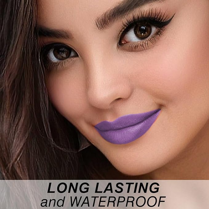 Matte Bullet Long Wear Lipstick - Vegan and Cruelty-Free - Smudge and Waterproof Matte Lipstick with Moisturizing Formula - All Day Comfort - (Amethyst Whisper #26)