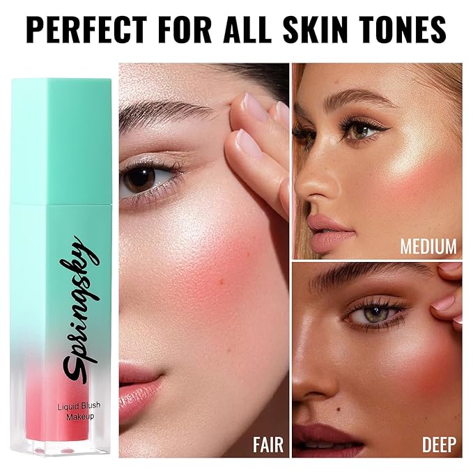 Liquid Blush - Soft Moisturizing Matte, Long-Wearing Smudge-Proof Natural Blush - 01 Coral Peach
