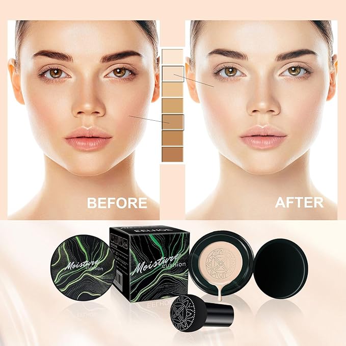 Honey and Pine Makeup Moisture Cushion, Honey and Pine Makeup Concealer Foundation, My Honey and Pine Cc Cream, Air Cushion Foundation Color Correcting for All Skin Types (02# NATURE, 1)