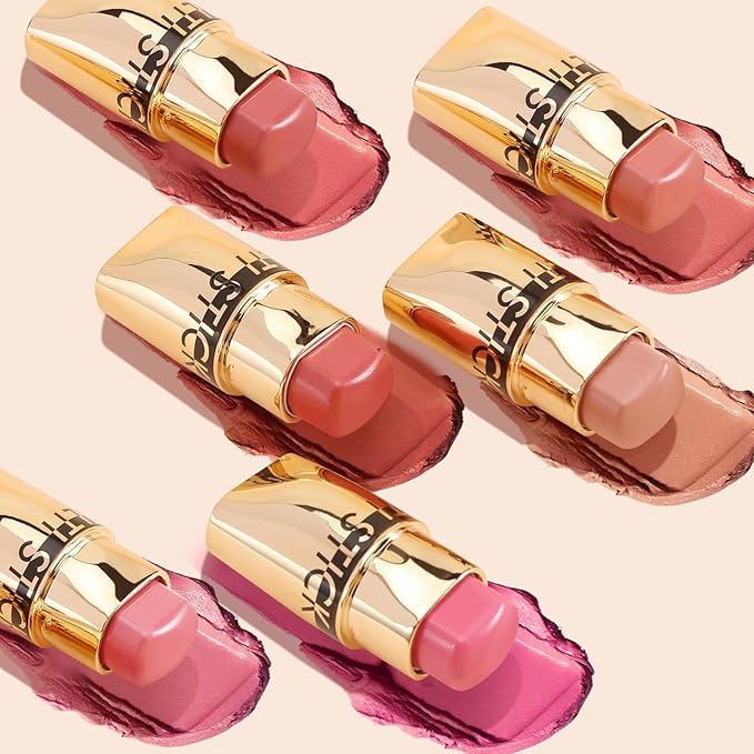 3 In 1 Cream Blush Stick, Multi-Use Blush Makeup Stick For Cheek Eye And Lip, Face Lightweight Moisturizing, Blend Natural