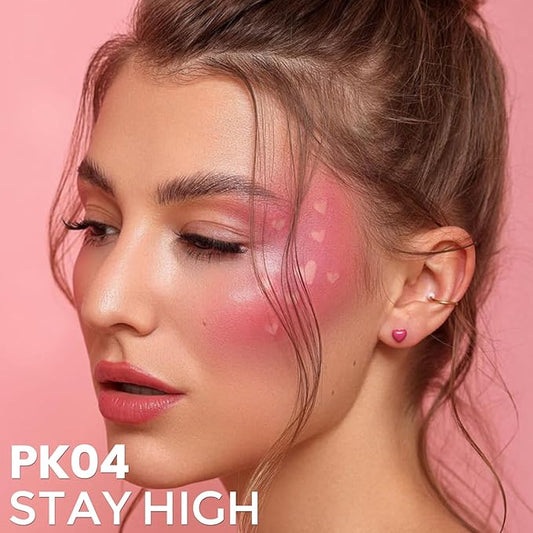 FOCALLURE Silky Cream Liquid Blush,Leaving a Matte Dewy Makeup Look,Easy to Apply and Create a Natural Flush,Long Lasting and Lightweight Cheek Blush Face Makeup,STAY HIGH