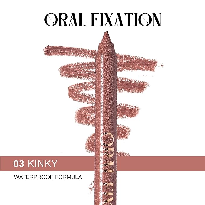 Waterproof Lip Liner & Hydrating Lip Oil - Perfect Makeup Definer Set for Everyday - Oral Fixation Pencil & Double Pleasure Gloss - Two Piece Makeup Gift Set for Women
