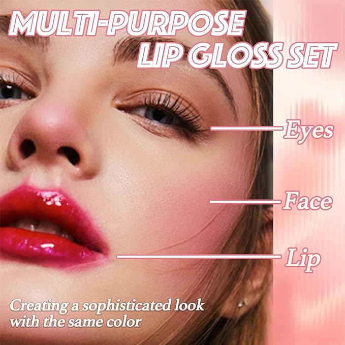 7 Colors Lip Tint Stain Set,Mini Moisturizing Liquid Lipstick,Multi-functional Lip and Cheek Stain,Plumping and Hydrating Lip Gloss,Long-lasting Non-sticky,Waterproof Korean Water Lip Tint.