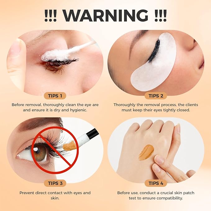 Eyelash Extension Remover Cream, Professional Lash Remover for Lash Extensions, Low Irritation, Fast Dissolution, Lash Extension Remover Cream for Salon Use, 5g (Cantaloupe)