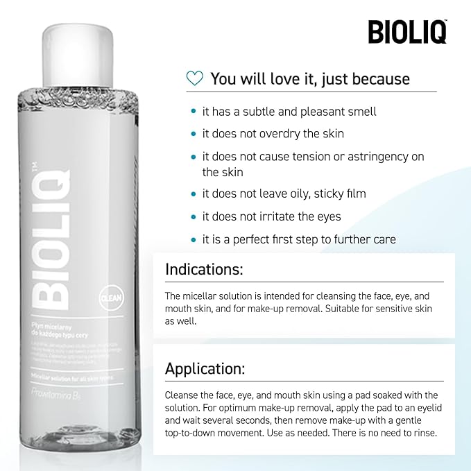 Clean Micellar Solution - Gentle Skin Cleanser with Provitamin B5 & Moisturizing Agents, Paraben-Free Formula for Smooth Complexion - 200 ml