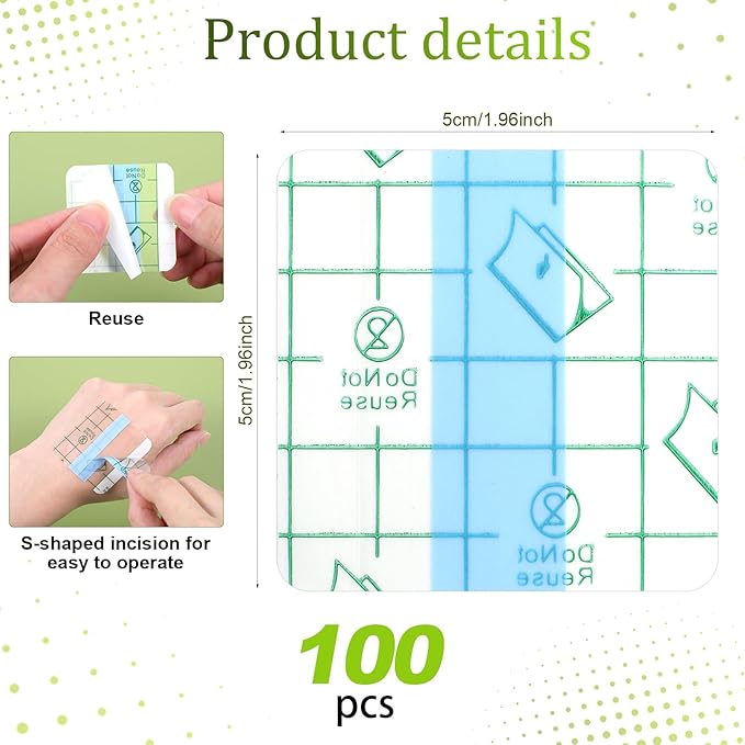 100 Pieces Makeup Hand Palette Single Use Makeup Mixing Palette Disposable Waterproof Professional Makeup Artist Must Haves Adhesive Tape Transparent Cosmetic Tray for Women Girl Make up