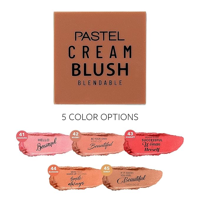 Cream Blush 45 | Red | Fresh | Healthy & Natural Look | Ligh Weighted Formula | Sebum Control Richly Pigmented | Easily Blendable | Long Lasting | Semi Matte | 0.18 oz.