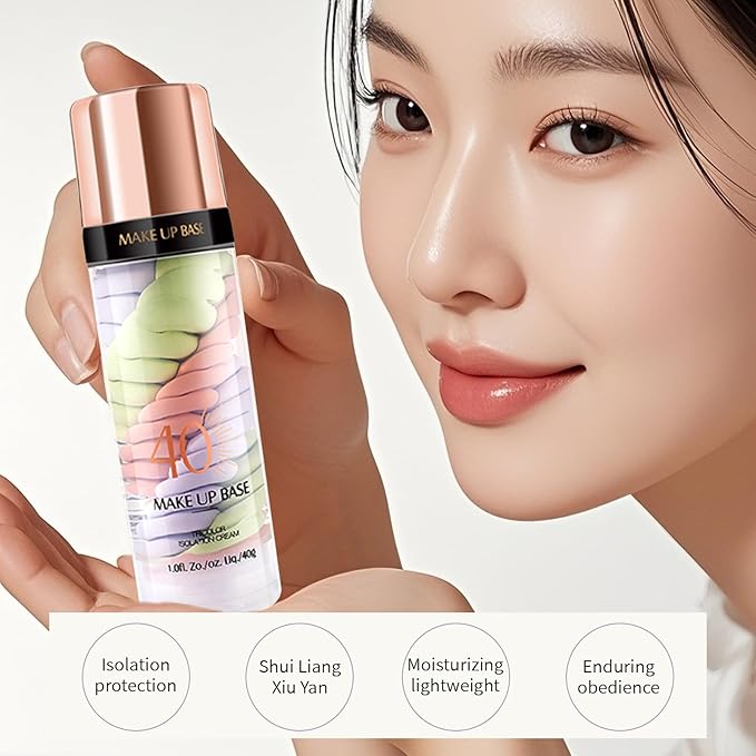 TBTFW 3 In 1 Primer for Face Before Makeup, One Step Color Corrector, Oil Control Waterproof & Sweat-Proof, Suitable for All Skin Types