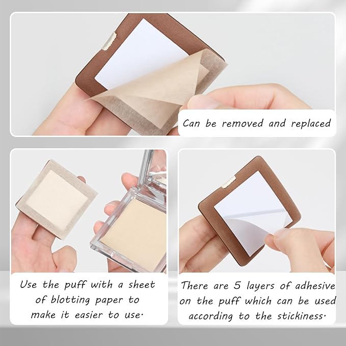 200 Face Oil Blotting Sheets with Mirror Travel Box& Puff, Linen Fiber Gentle Oil Control Film Not Destroy Base Makeup Face Oil Absorbing Sheets (Coniferous Tree, Box+Refill total 200 sheets)