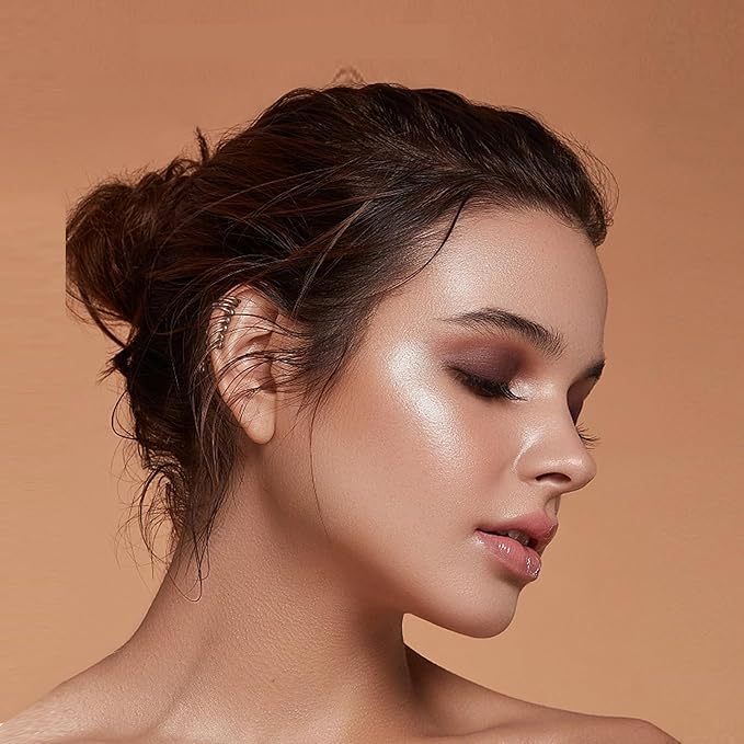 Flawless Pressed Powder, Setting Powder Makeup, Longwear Face Powder Foundation, Smooth Complexion, Portable Compact Long-Lasting Matte Finish 01