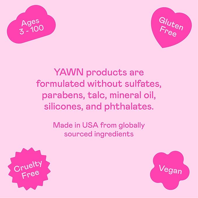 YAWN Non-Toxic Lip + Cheek Palette for Kids & Teens | For Lips, Blush & Highlighter | Shimmery, Vegan & Cruelty-Free | Free from Parabens, Sulfates, Phthalates & More | Made in USA