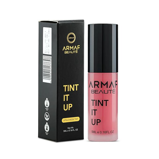 Armaf Beauté Tint It Up: Lip & Cheek Tint | Blush For Cheeks, Long Lasting, Highly Pigmented, Intense Color | Non Sticky | Red Pink, 5ml/0.16 fl.oz