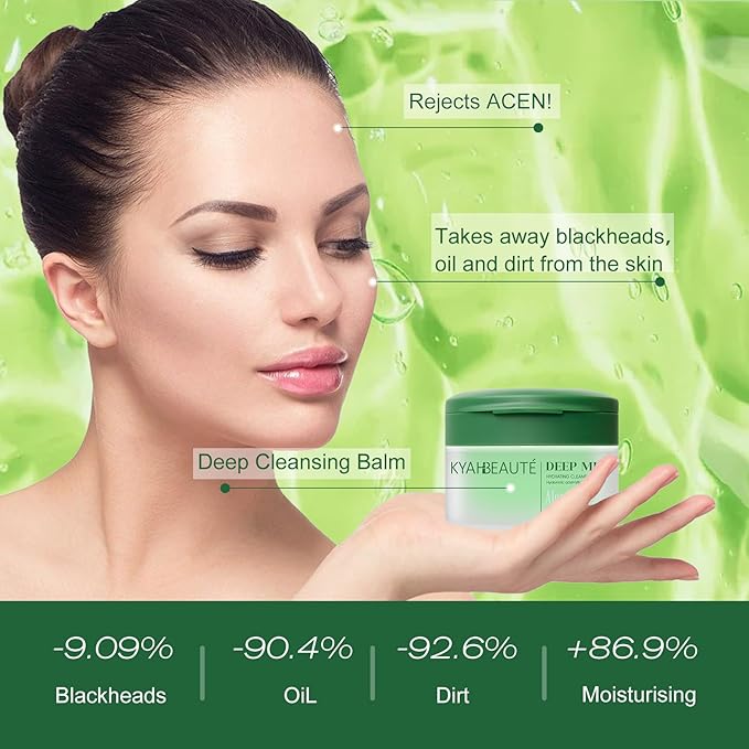 Cleansing Balm Makeup Remover, Melting Removing Cream for Stubborn Makeup and Mascara Remover, Natural Deep Cleansing Balm for Impurities Pore Cleanser, Facial Hydrating Gel Korean Skin Care, 2.65 oz