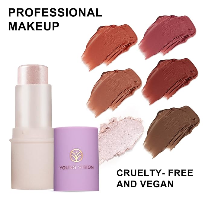 YOUNG VISION Contour Stick - Bronzer and Matte Finish Makeup Stick for Women, Lightweight and Blendable