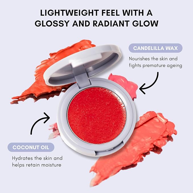 Clover Pressed Silk Blushing Balm | Natural Looking Blush, Glowing Skin, Easy to Blend | Cruelty-Free & Vegan Cream Blush For Cheeks (Broadwalk)