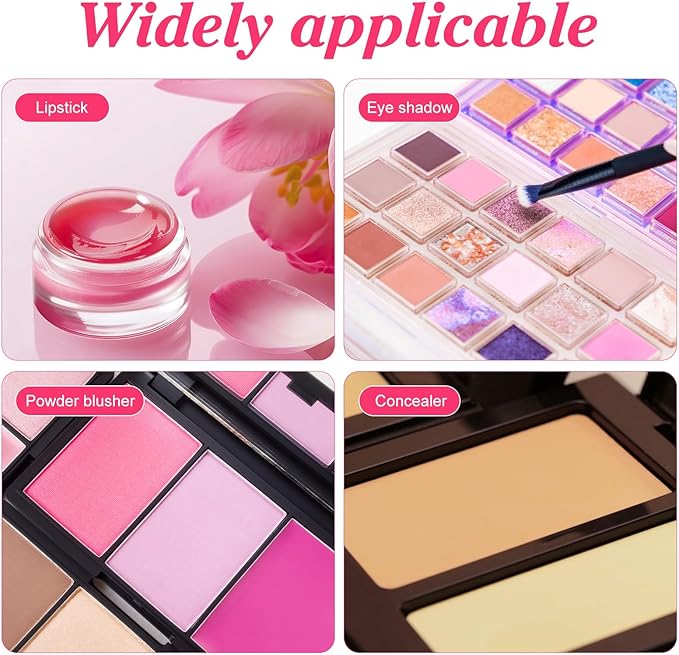 POPETPOP 3 Pcs Empty Eyeshadow Palette: Portable Makeup Case for Lipstick, Blush, Powder Storage - Diy Eyeshadow Palette for Travel