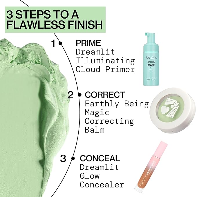 Pacifica Earthly Being Magic Correcting Balm – Green Color Corrector Face Primer for Redness, Vegan & Cruelty-Free Smoothing Balm, 0.28 oz