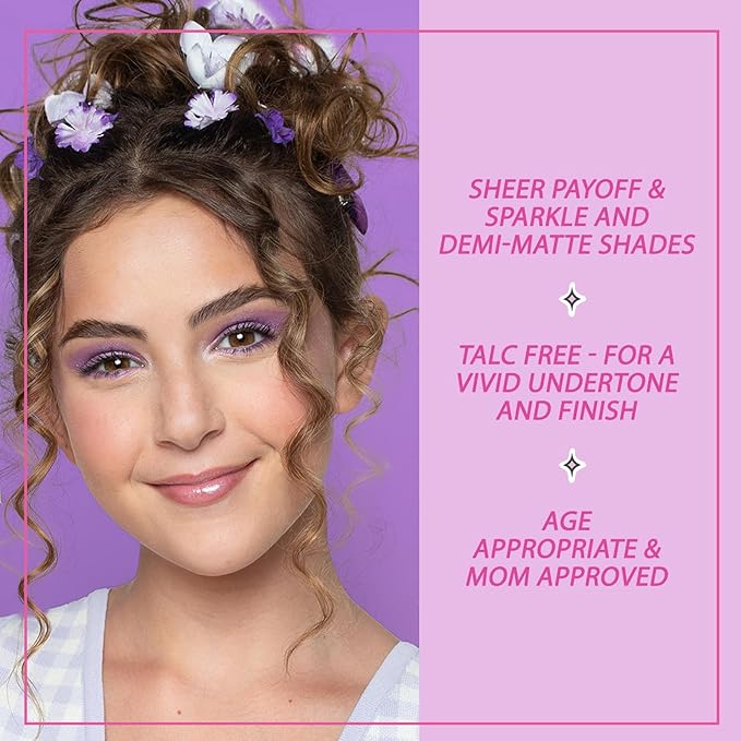 Petite 'N Pretty - WhimsiCali Eyeshadow & Cheek Makeup Palette and 10K Shine Lip Gloss Duo – Natural & Non-Toxic Face Makeup for Kids, Children, Tweens and Teens