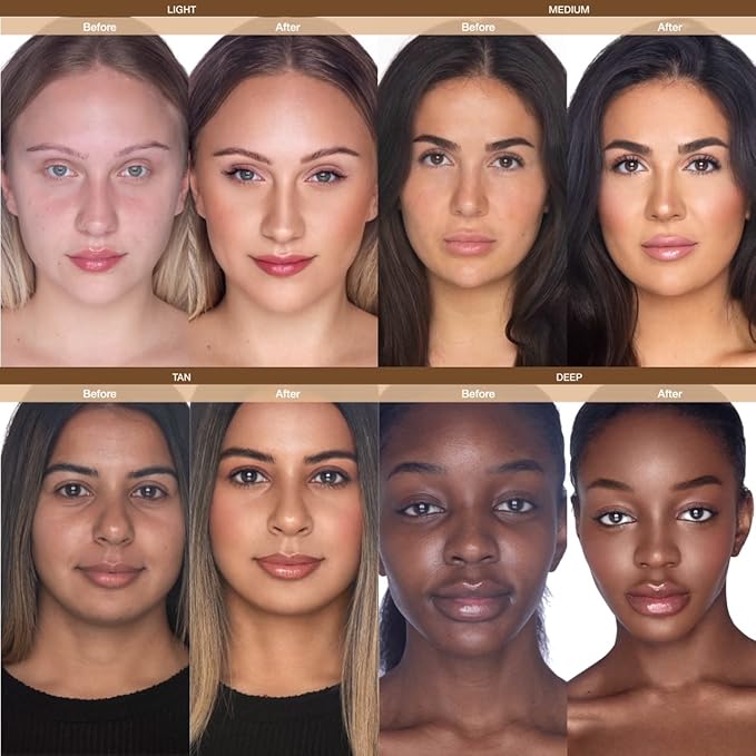 Rachel Couture CC Cream | Color Correcting Cream with Hyaluronic Acid | Full Coverage Foundation & Hydrating Anti-Aging Serum | Vegan & Cruelty Free - 1.18 Fl Oz - Tan