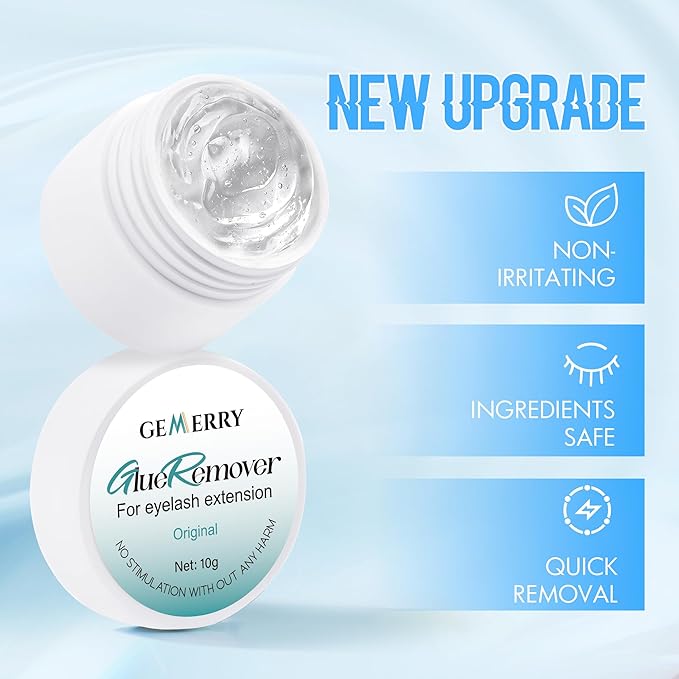 GEMERRY Eyelash Extension Remover 10g Cream Remover Lash Extension Remover Mild Formula Eyelash Glue Remover for Sensitive Eye Fast Disslove Lash Remover for Lash Extensions(Tasteless)