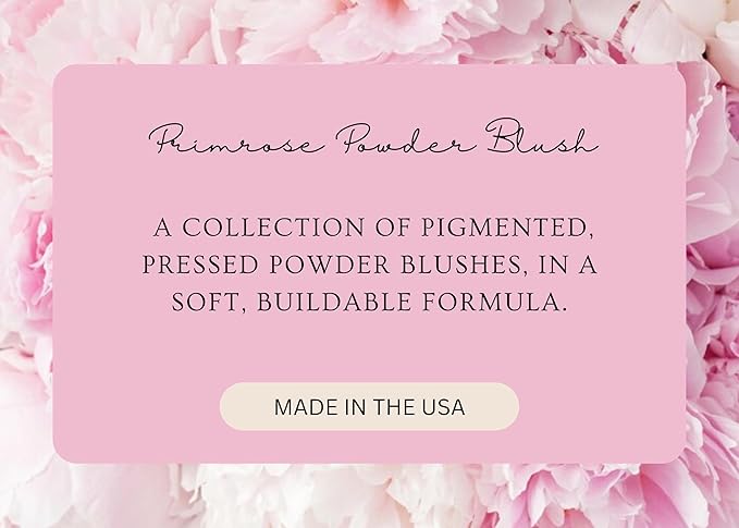 PRIMROSE POWDER BLUSH, Pressed Blush Face Makeup, Buildable Formula, Smooth Finish, Paraben Free, Made in the USA 0.11 oz. (Mojave)