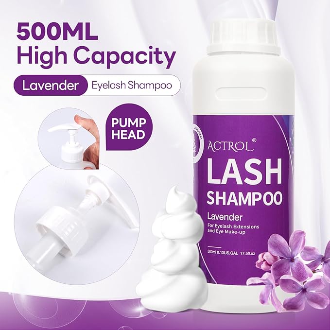 Lavender Lash Wash 500ml Foam Cleanser