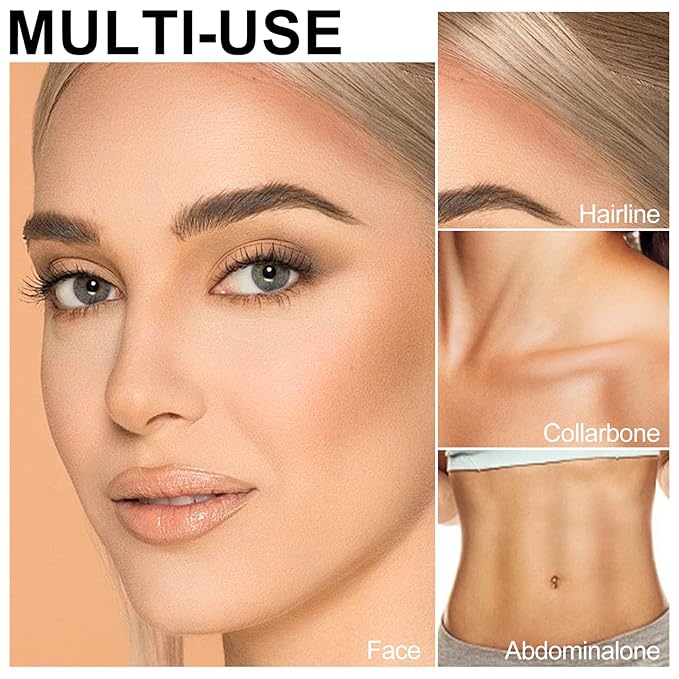 Erinde 2PCS Cool Toned Contour Stick, Natural Cream Contour Bronzer Stick, Blendable & Smooth Matte Bronzer, Waterproof & Long Lasting Face Shaping Contouring Makeup, Travel Size, 01 Gray Brown