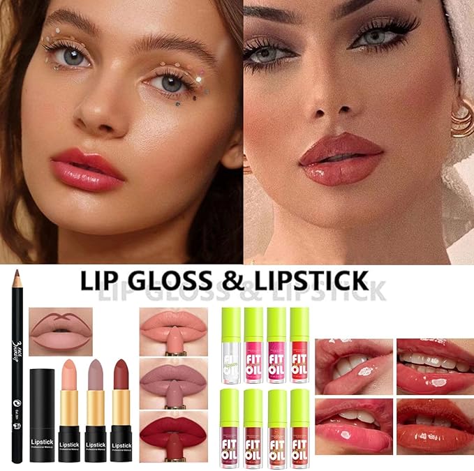 28 Pcs All in One Full Makeup Kit for Women, Makeup Set for Women&Beginner,Eyeshadow, Foundation, Lipsticks, Eyeliner, Mascara, Brow Soap Make Up Gift Set for Women Teen Makeup Kit For Girl