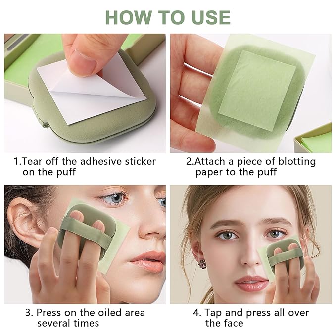 Oil Blotting Sheets for Face With Travel Makeup Mirror-1 Pack(total 100 sheets), Oil Absorbing Sheets for Face, Makeup Friendly, Blotting Papers for Oily Skin
