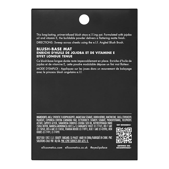 e.l.f. Primer-Infused Matte Blush, Long-Lasting, Lightweight & Buildable Powder Blush, Delivers A Matte Finish, Vegan & Cruelty-Free, Always Tempting (Pack of 2)