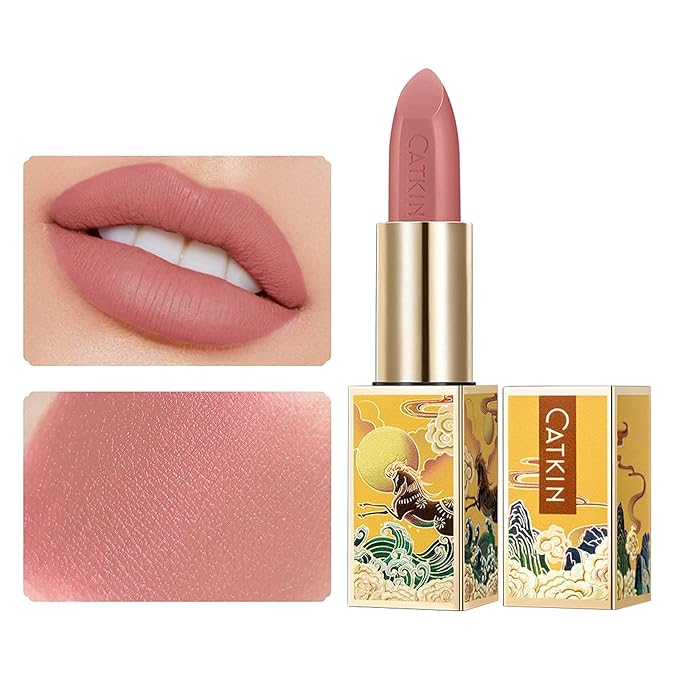 CATKIN 3Pcs Makeup Set Includes BB Cream Air Cushion Foundation C01, Matte Lipstick CO157 and Eyeshadow Palette C08