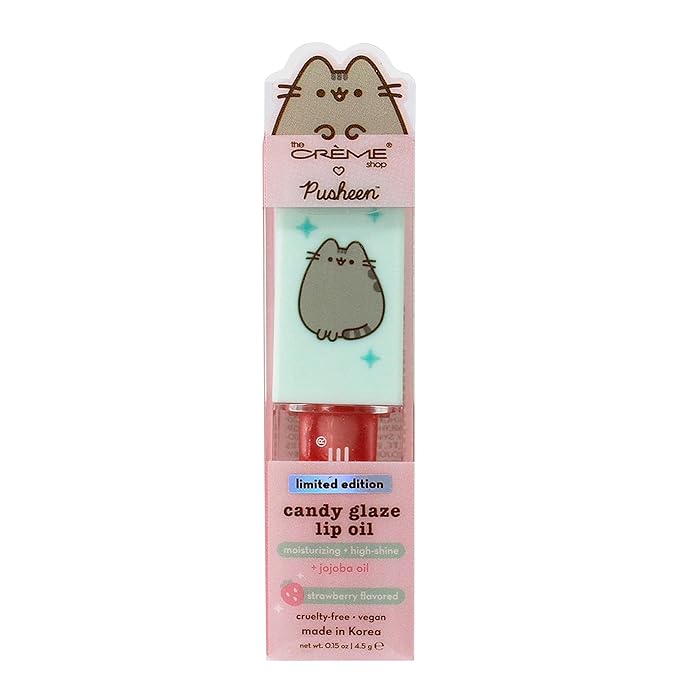 THE CRÈME SHOP X PUSHEEN Candy Glaze Lip Oil | Infused with Jojoba Oil for Deep Moisture | Limited Edition, Made in Korea | Cruelty-Free (TWINKLE STAR)