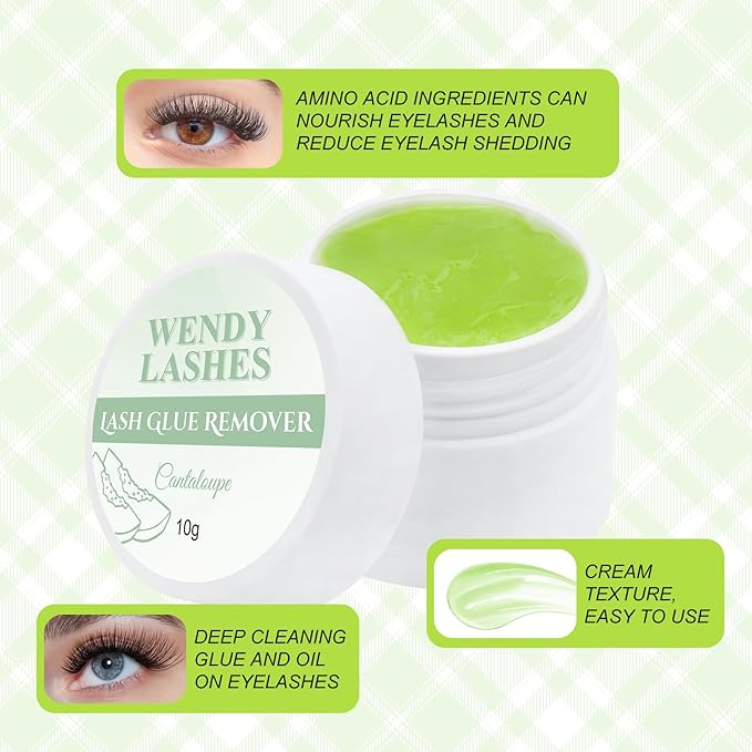 Eyelash Extension Remover Lash Remover for Lash Extensions Low Irritation Eyelash Glue Remover Professional Salon Eyelash Adhesive Remover(10g)