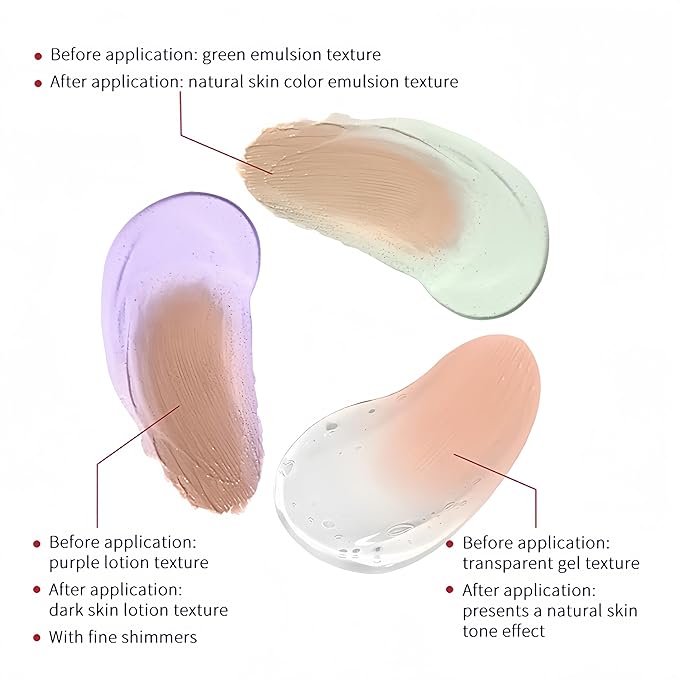 MAEPEOR Color Correcting CC Cream 5 Colors Lightweight Multi-Purpose Facial Concealer with Illuminating Finish Soothes & Hydrates Skin (05 Transparent)