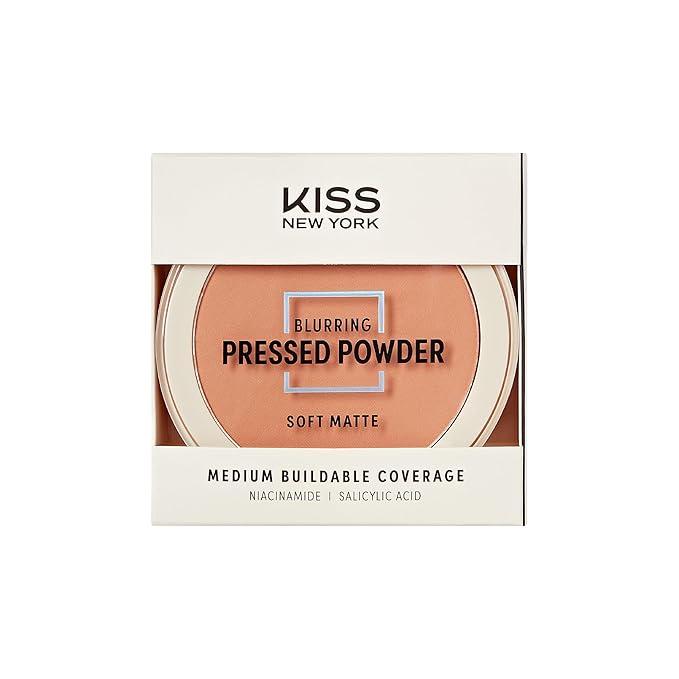 Soft Matte Pressed Powder, Blurring Poreless Face Powder Makeup, Medium Coverage Setting Powder Infused with Salicylic Acid & Niacinamide, Clean Beauty (Sun Beige, 0.28 Ounce)