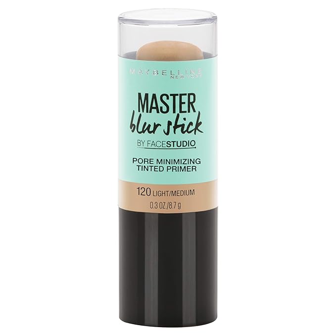 Maybelline New York Facestudio Master Blur Stick Primer Makeup, Light/Medium, 0.3 oz.