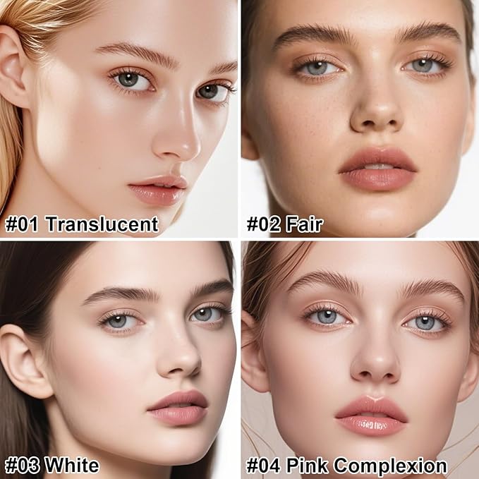 Mineral Sunscreen Setting Powder, SPF 35 Translucent Loose Powder for Face & Scalp, Mineral Brush Powder, Oil Control Natural Matte Finish, Lasting Lightweight Breathable(#04 Pink Complexion)