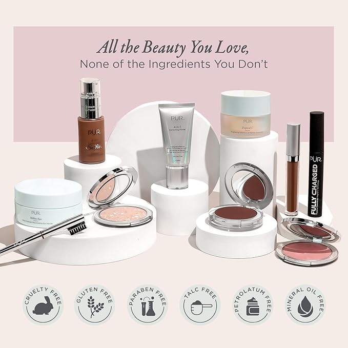 PÜR Silky Tint Creamy Multitasking Bronzer Stick with Peptides, Cocoa Babe - Bronzing Stick with Natural, Healthy-Looking Glow & Ultra-Creamy Finish - Professional Makeup