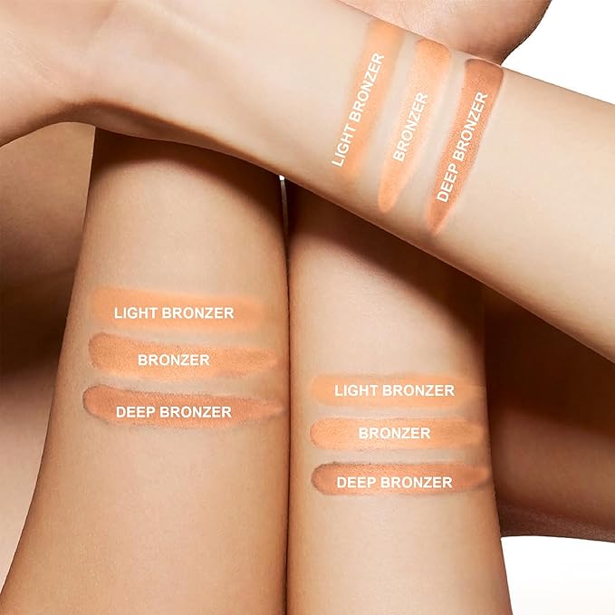 FV Bronzer Powder, Long Lasting Talc-Free Smooth Bronzing Powder, Buildable with Natural Glow Matte Finish, Contour Cheeks, Waterproof Bronzers for Fair Light Skin Tones (Bronzer, 0.28 oz)