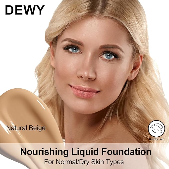 FV Matte Liquid Foundation and Translucent Loose Powder, Waterproof Formula for Oily to Normal Skin Types