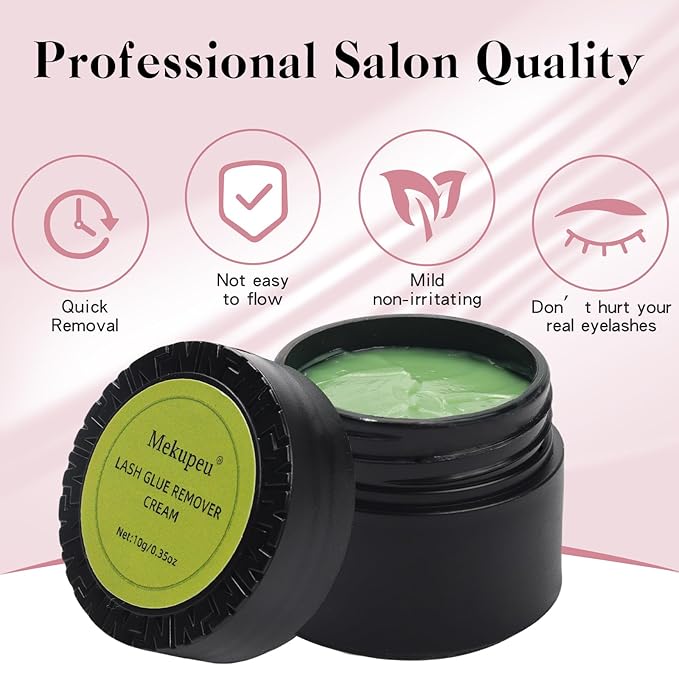 Eyelash Extension Remover Cream Eyelash Adhesive Remover, Low Irritation Cream for Sensitive Skin Professional Eyelash Extensions Dissolves for Salon,10g/0.35Oz (Cantaloupe)