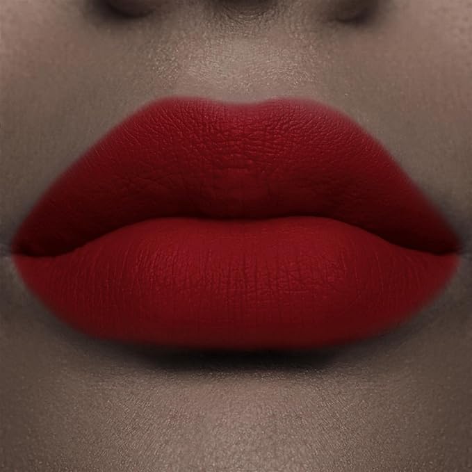 Cream-To-Matte Full-Coverage Liquid Matte Lip Stain, Lipstick, Long Lasting, Waterproof Cosmetics, Velvety Texture, Smudge-Resistant, Super Stay, Signature Intense Color 0.16 oz