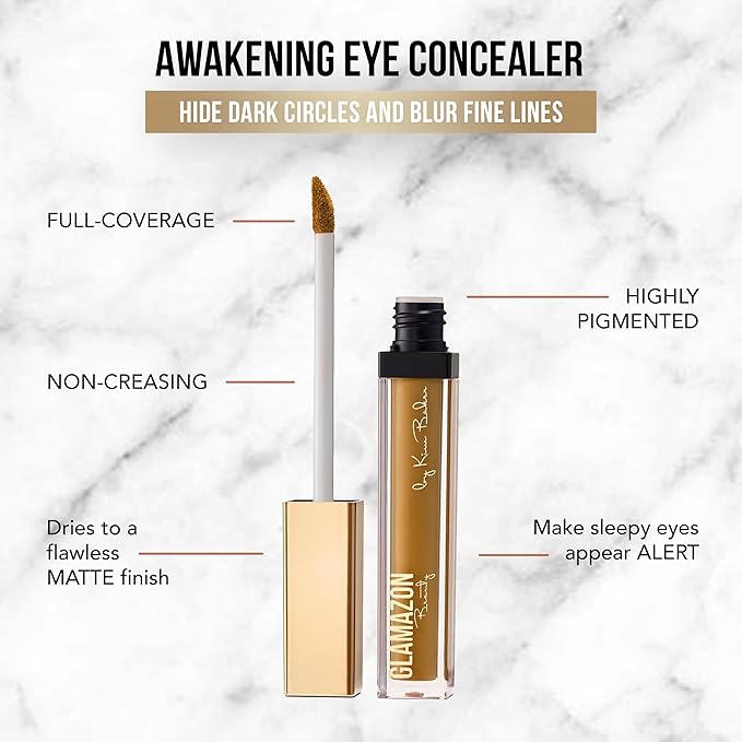 Glamazon Second to None Foundation Stick + Concealer Bundle, Golden Chestnut & Honey Suckle, Lightweight Buildable Coverage, Long-Lasting Full Coverage Brightening Concealer