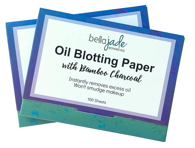 Oil Blotting Paper Sheets – Instantly Absorbs Excess Oil and Shine from Face without Smudging Makeup – Large size, 200 Tissues … (charcoal)