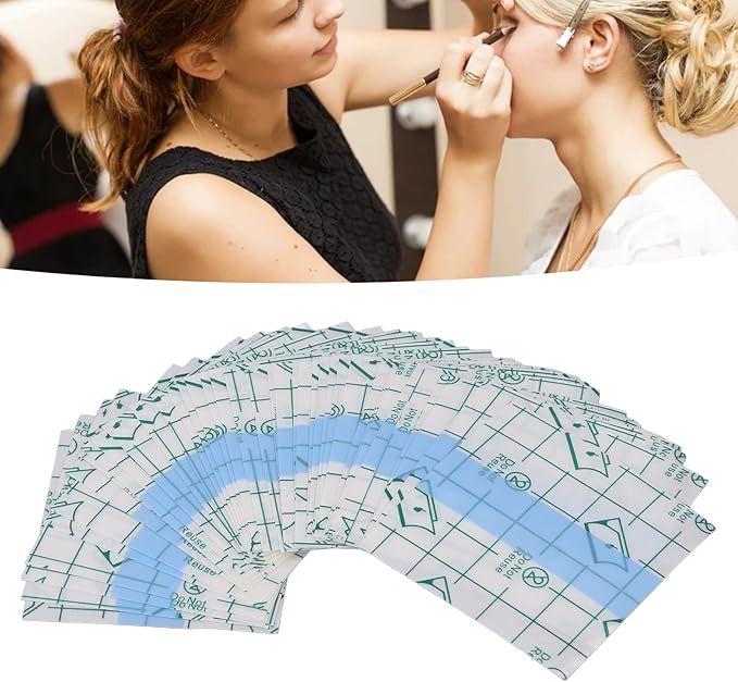 100pcs Makeup Hand Palette Waterproof PU Film Self Adhesive Disposable Makeup Mixing Palette